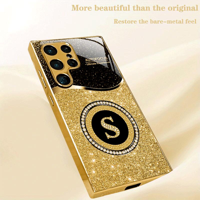Fashion Atmosphere Simplicity High-end Electroplating Glass PhoneCase for Samsung Galaxy S26 S25 S24 S23 S22 S21 FE,Ultra,Plus
