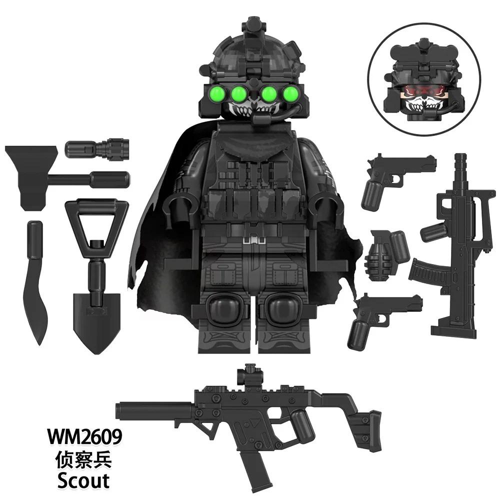 WM6147 WM6168 WM6169 Vojenská série SWAT Speciální jednotky Stavebnice Komando Voják Městská policie Čepice Mini Akční figurka Hračky