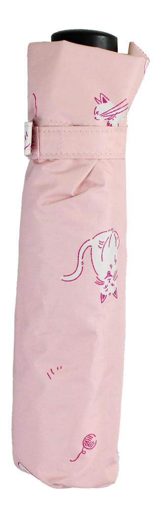 Folding Sun Rain or Cute Cat 50cm Inner UV Grade 1 Sun Heat Cat Peach Umbrella, Umbrella, Shine, Women's, Lightweight, Pattern, Ribs, Coating, 99.9%