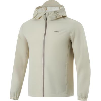 Li Ning Fitness Series Sports Casual Solid Color Simple Hooded Windbreaker Men Outerwear Ceramic-Secret-Color AFDU825-2