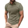 Men's Summer Sports Fitness Casual V-neck Elastic Texture Short-sleeved T-shirt