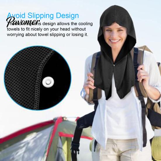 Reusable Cooling Towel Hoodie Sweat Absorption Extra Soft Sun Protection Quick Drying Neck Wrap Sports Supplies