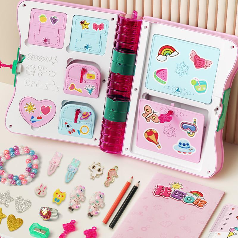 Jurnal de jucărie prințesă pentru fete cu chei de blocare ascutitoare de creion autocolant pentru ștergerea materialelor educaționale jucărie cadou pentru fetiță 3 14 ani
