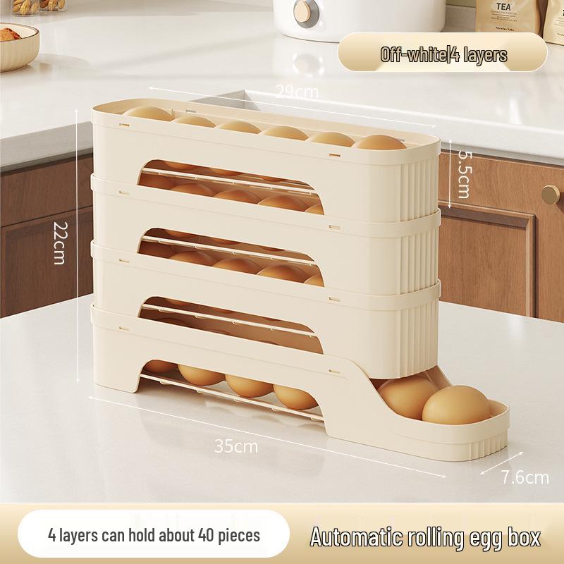 Food-Grade Sliding Egg Storage Box with Side Door for Refrigerators - Fresh-Keeping Solution