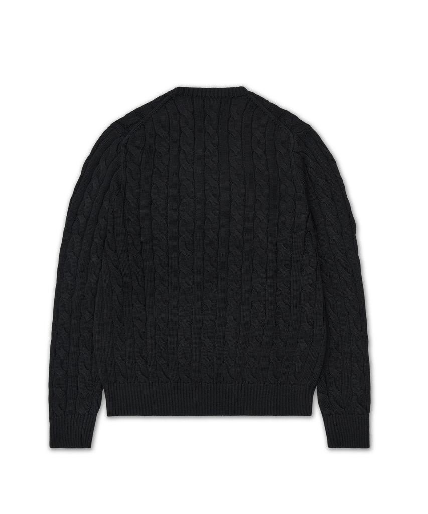 POLO RALPH LAUREN Cable Knit Cotton Sweater - Black