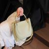 Textured shoulder bag New spring and summer simple casual shoulder bag Portable messenger bucket bag