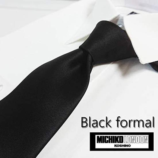 Style Made In Formal Formal Memorial Silk [Michiko London] [Zero Cravat] Necktie, Black, Plain, Japan, Clothing, Clothes, Funerals, Ceremonies, 100%