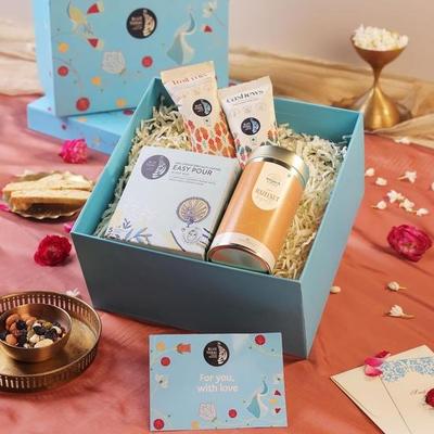 Blue Tokai Coffee Roasters Ketaki Gift Hamper | Coffee Can, Trail Mix, Cashew | Gourmet and Premium Coffee Gift Hampers