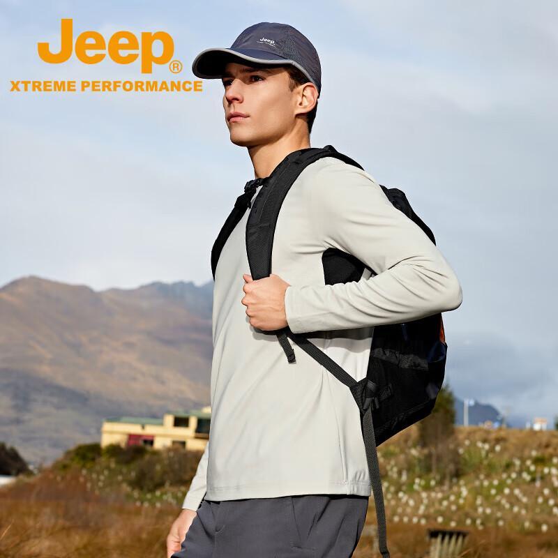 JEEP Men s Outdoor Quick-Dry Lycra Blend Long Sleeve T-Shirt 3XL