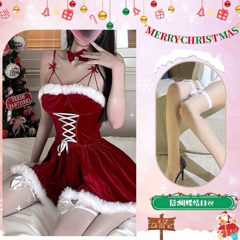 Sexy Christmas Bunny Cosplay Womens Sexy Lingerie Sweet Dress Set