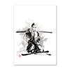 Japanese Minimalist Black Shotokan Samurai Karate Art Ink Canvas Painting Posters and Prints Wall Pictures for Living Room Decor