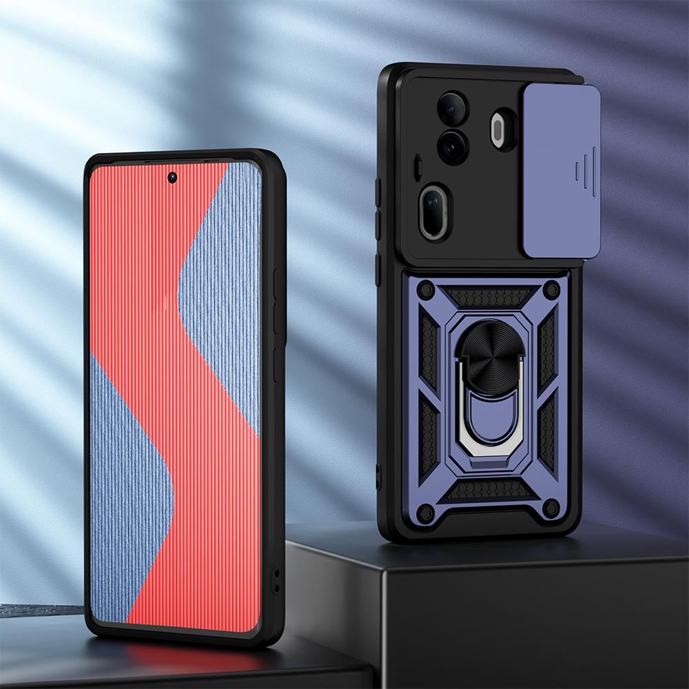 

Противоударный защитный чехол KEYSION для OPPO Reno 11 Pro 5G 11F 5G, защитное кольцо для камеры, чехол-подставка для телефона для OPPO Reno11 F 5G for OPPO Reno11 F 5G темно-синий