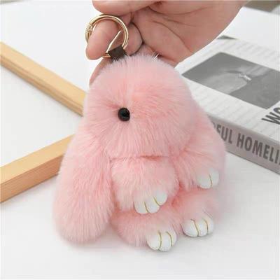 Portachiavi di coniglio in peluche: Ciondolo Giocattolo Carino e Regalo con Confezione a Forma di Borsa per Bambola