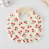 Ruffle Baby Drool Bibs: Pure Cotton Printed Lace Bibs