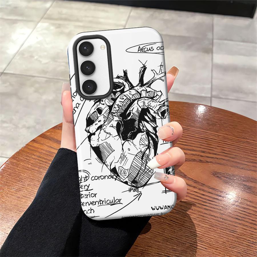 

Cartoon Heart Pattern Soft Cover Capa Phone Case for Samsung Galaxy S25 A16 A26 S23Ultra S23 A36 S24 Ultra A56 S25Ultra S20 FE Galaxy A26 5G