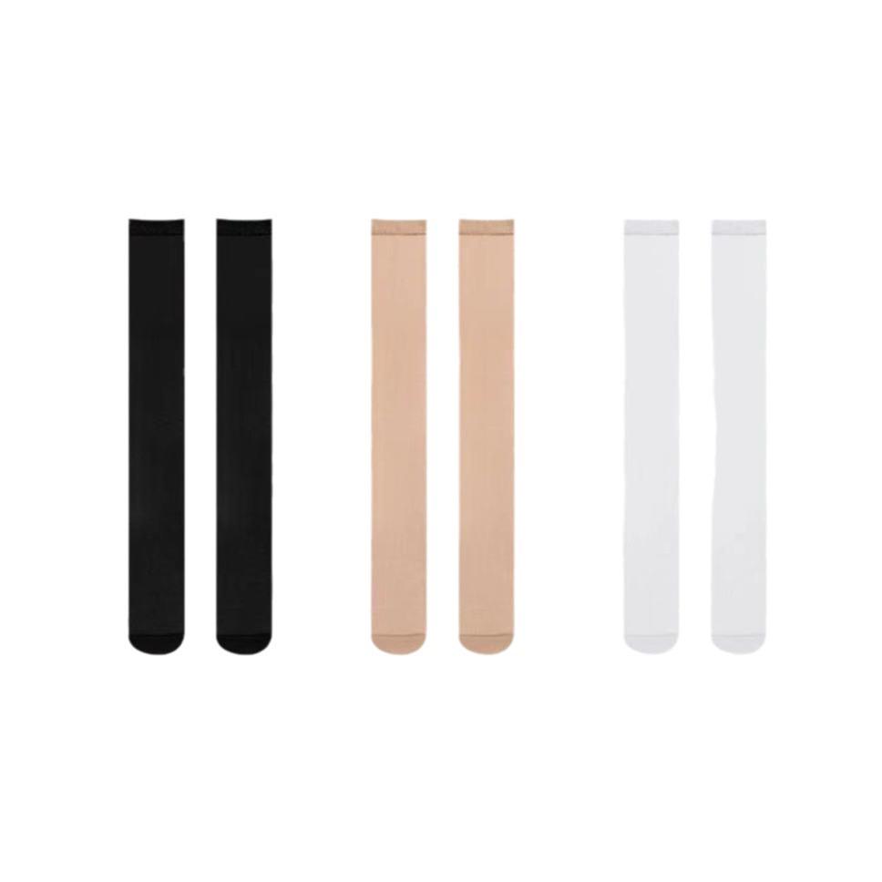 Ultra-Thin Core-Spun Silk Over-the-Knee Stockings: Anti-Snag Flesh-Colored Thigh-High Concealer Socks for Women.