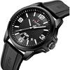 NAVIFORCE Military Analog Waterproof Watch Unisex Silicone Strap Black