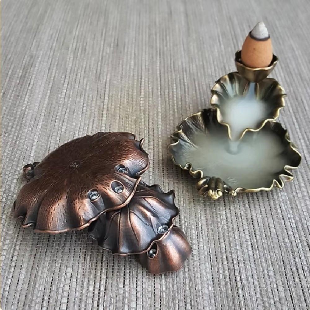 Counter Current Lotus Leaf Frog Incense Burner Mini Home Decoration Durable Incense Burner