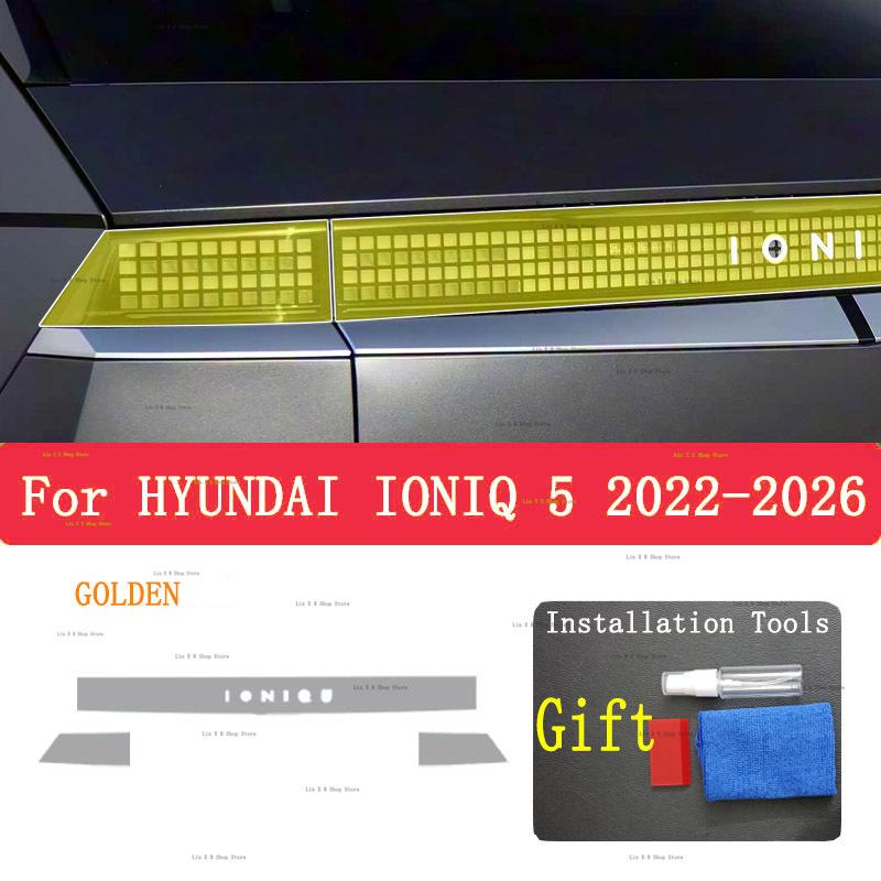 Für HYUNDAI IONIQ 5 (2024-2025)Heckleuchte Auto Styling Aufkleber Scheinwerfer TPU Rauchig Schwarz Rücklicht Schutzfolie Zubehör
