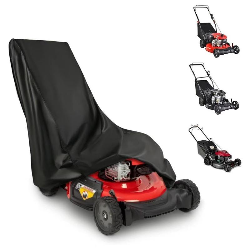 Heavy Duty Waterproof Lawn Mower Cover Constructed From 210D Strong Fabric For Push Mowers And Tractors