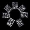 Art Decorations Charms Flower New Year Design White Nail Sticker Christmas Snowflakes 5D Embossed