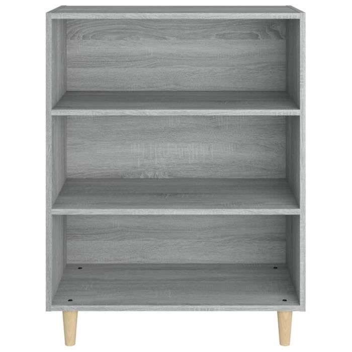 817376 vidaXL Buffet Sonoma Grey 69.5x32.5x90 Cm Engineered Wood