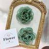 8Cm Green Dusted Camellia Rose Flower Decoration Handmade Headgear Hair Accessories Clothing Accessories Diy