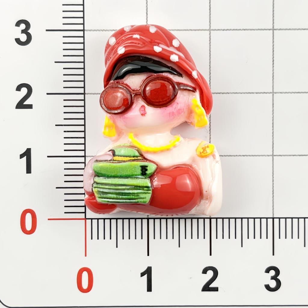 DIY Resin Accessories: Cartoon Rich Woman Theme for Hair Clips, Ties, Phone Cases, Packaging & Decoration
