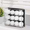 Acrylic Golf Ball Display Case 3 Tiered Collectibles Organizer, Office 12 Holes Transparent Pingpong Ball Holder Cabinet Shelf