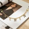 Yogodlns Chain Bag Handle Chain Bag Decoration Personality Bow Pendant Cute Bow Alloy Bag Chain