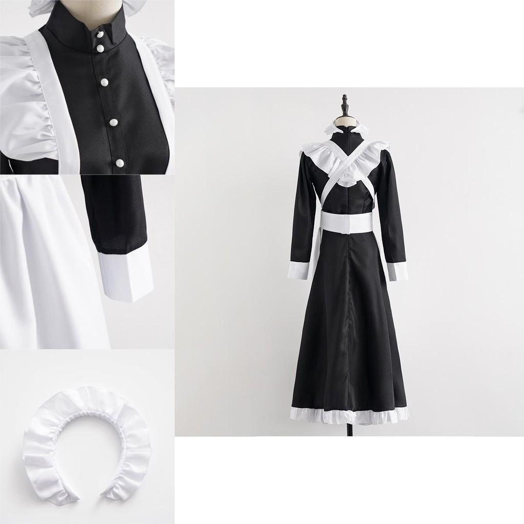 Cotton Blend Fabric Maid Costume Comfortable And Trendy Cosplay Outfit