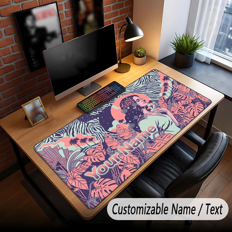 Custom Name Extended Mouse Pad,Lana Del Rey Gaming Desk Mat For Home Office Desktop Decor