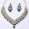 DIEZI Luxury Water Drop Crystal Necklace and Earrings Jewelry Sets For Women Accessories Wedding Party Gift Korean Big Jewelry