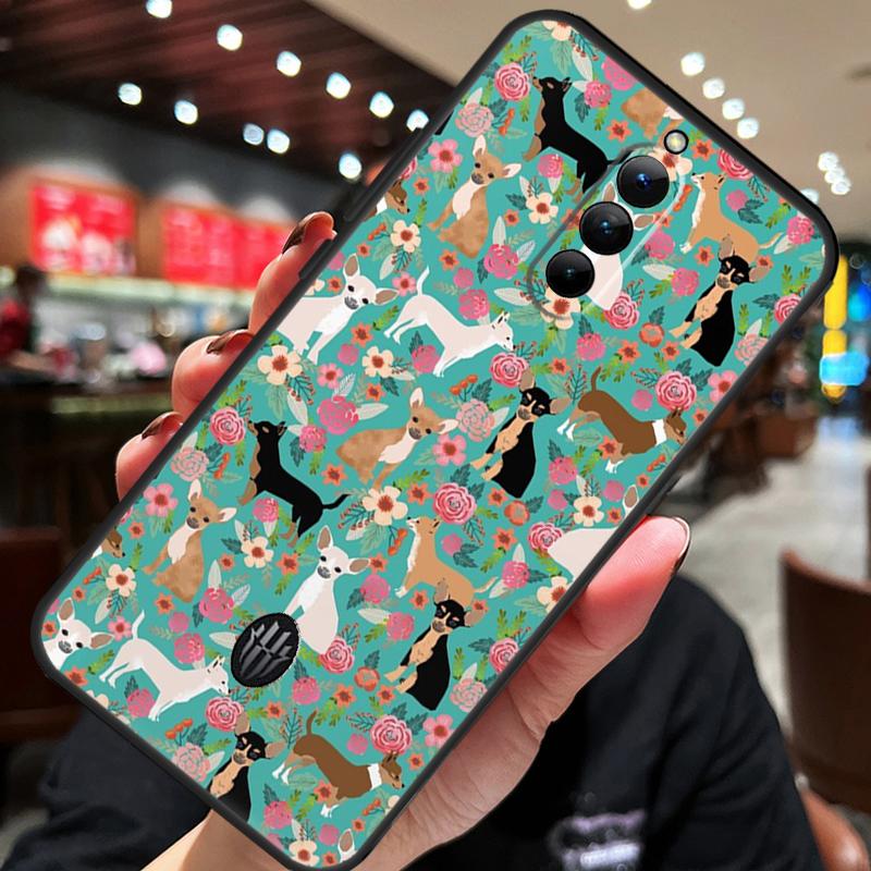 Chihuahua Face Floral Dog Case For ZTE Nubia Red Magic 10S 10 8 9 8S 9S 11 Pro Plus 5G 6R 6 7 6S 7S Pro 10 Air Cover