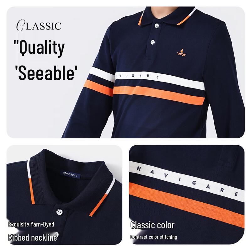 Navigare Boy's Long-Sleeve POLO Shirt