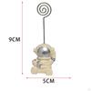 Standing Ornaments Astronaut Shape Resin Metal Number Holder Message Folder Cards Holders