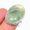 Prehnite Gemstone Handmade 925 Sterling Silver Jewelry Ring Size 9 SU-11434