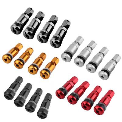 4pcs Car Tubeless Wheel Tyre Valve Stems Universal Metal Car Motorcycle Tubeless Wheel Tyre Valve Stems Caps