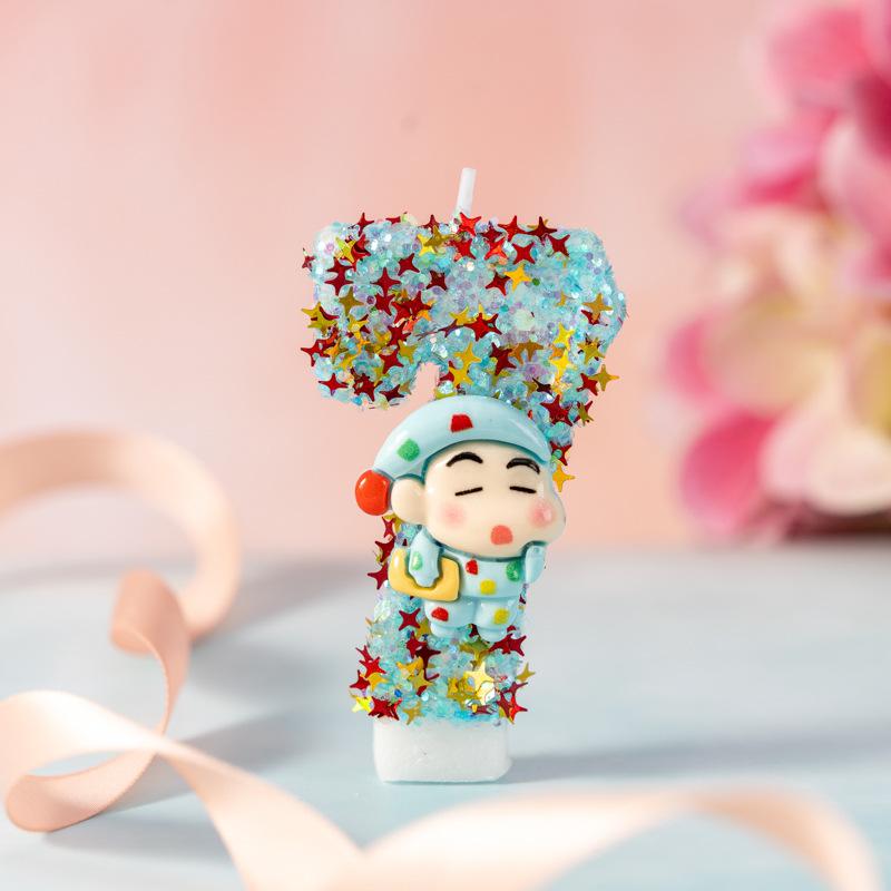 Creative Cute Little New Number Birthday Candle 0-9 Handmade Diy Children's Party Cake Decorations