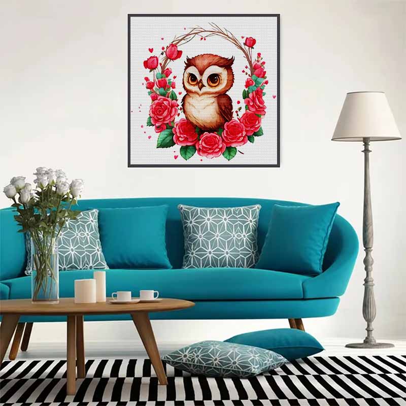 New Arrival 5D DIY Full Circle Diamond Painting "Painted Owl" Embroidery Cross Stitch Home Decor Gift