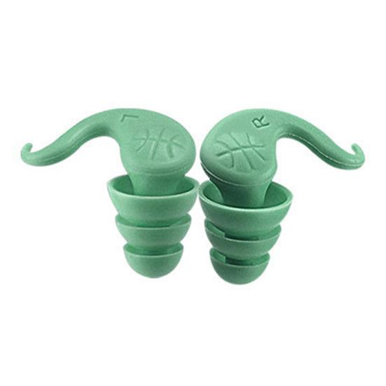 

1 пара беруш для плавания, водонепроницаемые силиконовые моющиеся многоразовые беруши для шумоподавления, учебы, сна, купания, серфинга, водного спорта, беруши зелёный