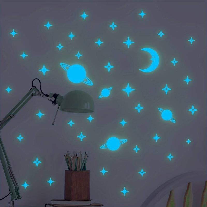 Luminous Cartoon Planet Moon Children's Bedroom Home Beautification Decoration Wall Stickers Self-adhesive
