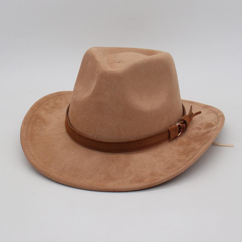 Suede Hat Chinese Style Foreign Style Sun Hat Vintage Top Hat Gentleman Jazz Hat Men's and Women's Nostalgic Felt Hat