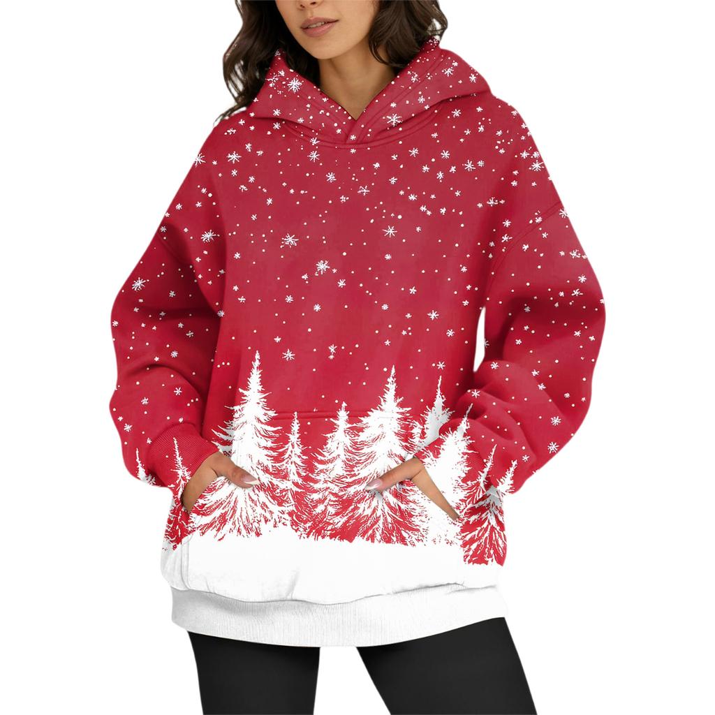 Women's Fashion Daily Versatile Casual Crewneck Sweatshirts Long Sleeve Printed Top Sweatshirts