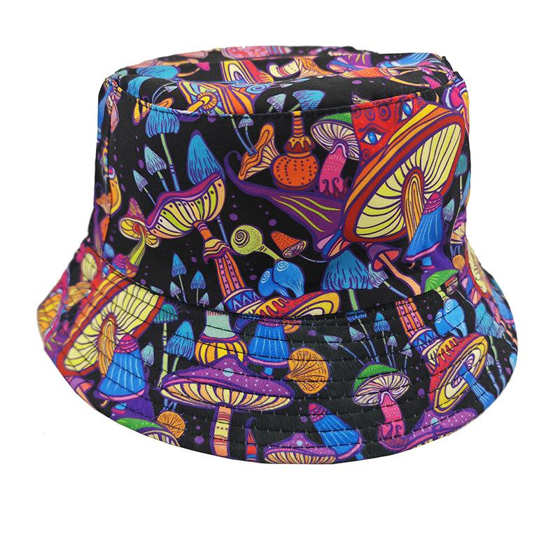 Graffiti Fisherman Hat: Retro, Double-Sided Sun Protection for Men & Women - All-Match Hip-Hop Bucket Style