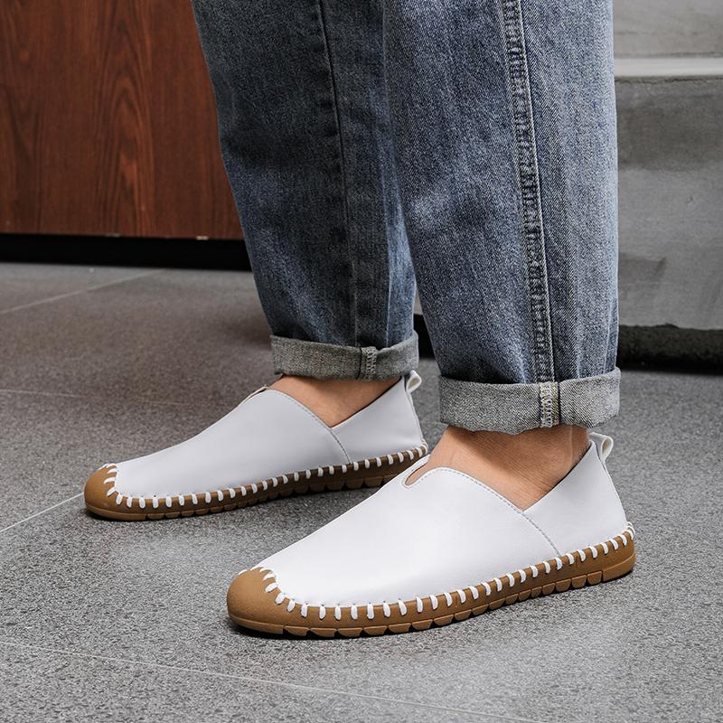 Leather Men Water Beach Sandals Summer Outdoor Casual Closed Toe Sports Sandals Non-slip Soft Hiking Wading Sneakers PLUS SIZE 48