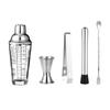 Premium 400ml Glass Cocktail Shaker Set Bartender Set with Mixing Glass Bar Spoon for Home and Professional Use