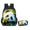 Stampa ad Alta Definizione Panda Alto Valore Attraverso il Confine Protezione Bordo Grande Capacità Tempo Libero Cancelleria Custodia Astuccio Due Set