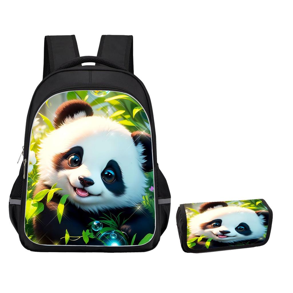 Stampa ad Alta Definizione Panda Alto Valore Attraverso il Confine Protezione Bordo Grande Capacità Tempo Libero Cancelleria Custodia Astuccio Due Set