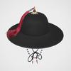Black Sun Hat Traditional Flying Fish Costume Hat Wide Brim UV Protection Fishing Idol Cosplay Cap Headwear